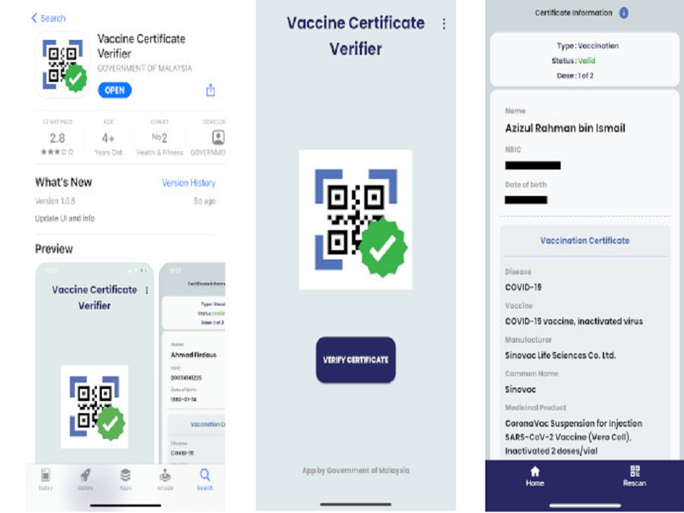 Vaccine Certificate Verifier and MySejahtera Update: What’s New?