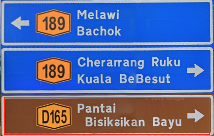 roads signs in Malaysia