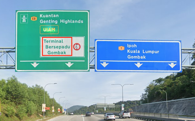 roads signs in Malaysia