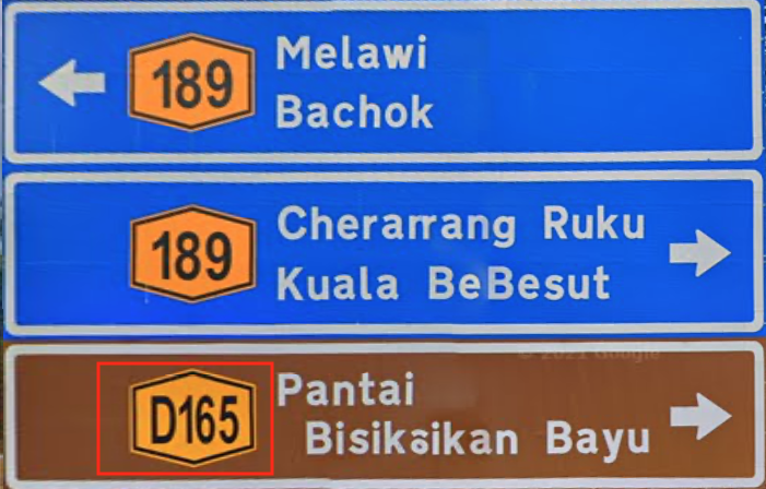 road sign Malaysia 