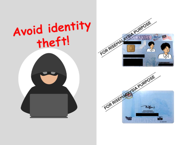 crossing IC photocopy to avoid identity theft