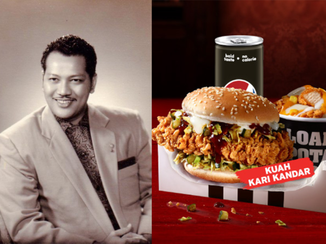 P. Ramlee and KFC burger P.Ramlee
