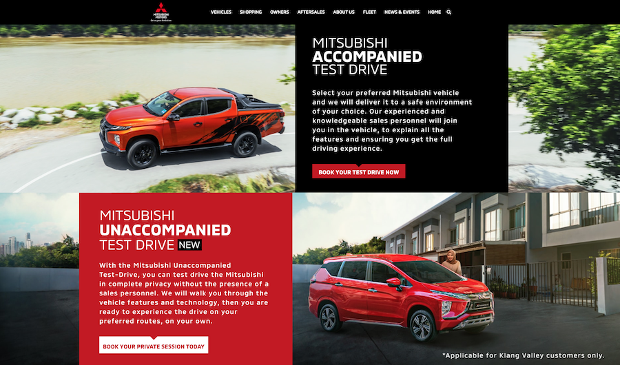 Mitsubishi unaccompanied test-drive in Klang Valley 