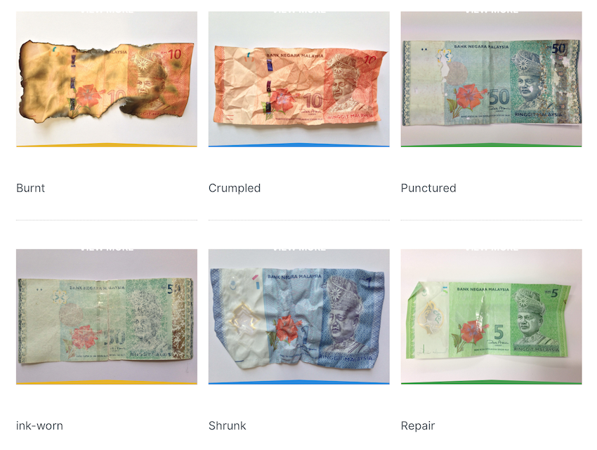 exchange damaged banknotes at Bank Negara Malaysia
