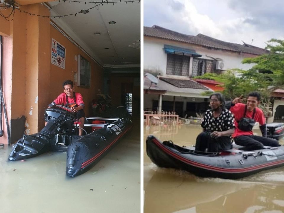 Azwan Omar abang viva viral, helped flood victims
