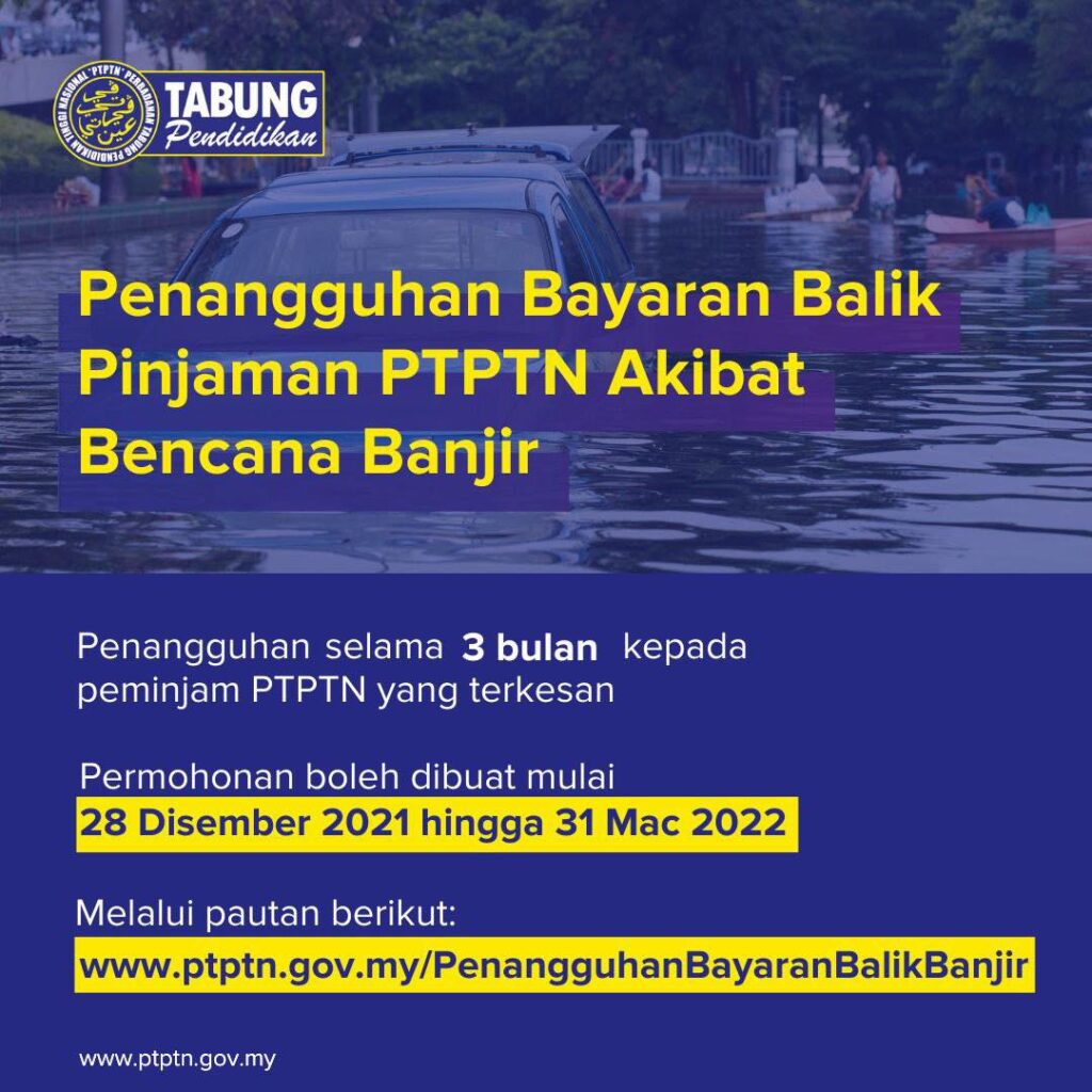 penanggugan bayaran balik ptptn banjir