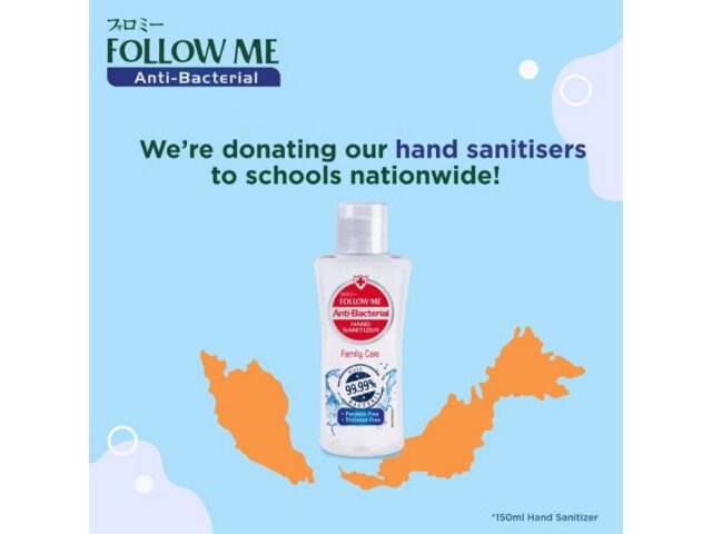 Follow me free hand sanitisers