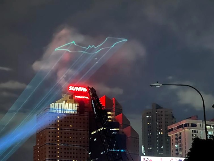 bat signal sky projection