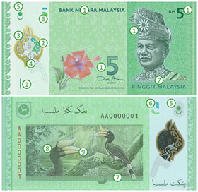 malaysian banknotes RM5