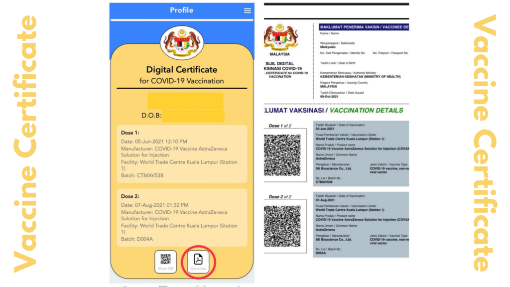 Vaccine certificate post-pandemic to travel to Malaysia