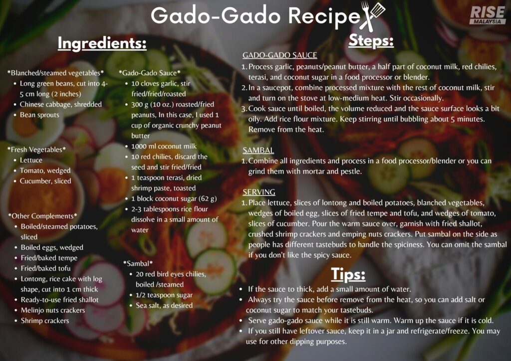 unique dishes hari raya - gado-gado recipe