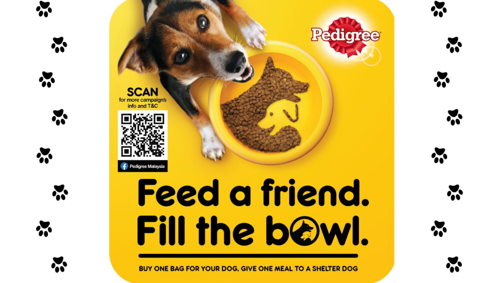 Pedigree has an initiative to help shelter dogs and strays.