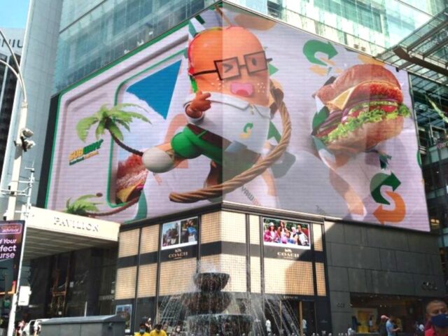 Subway 'Sabweh' 3D billboard at Pavilion KL