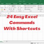 Excel Commands Shortcuts
