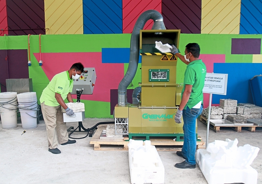 polystyrene densifier at PJ Eco Recycling Plaza
