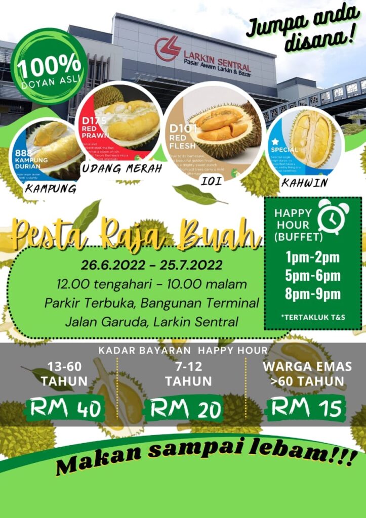 Durian buffet at Pesta Raja Buah Johor Bahru by RiseMalaysia