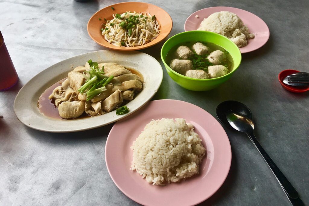 Bean sprouts chicken, one of the popular food in Ipoh