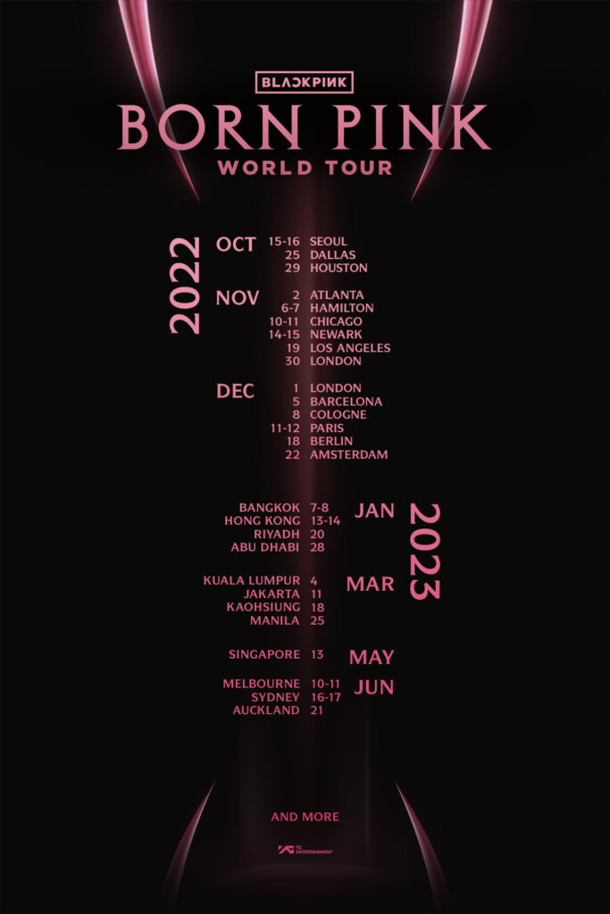 Blackpink world tour stops and dates