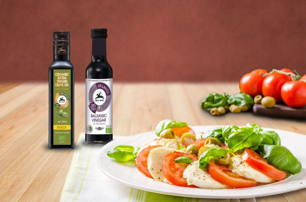 Caprese Salad, organic alce nero condiment