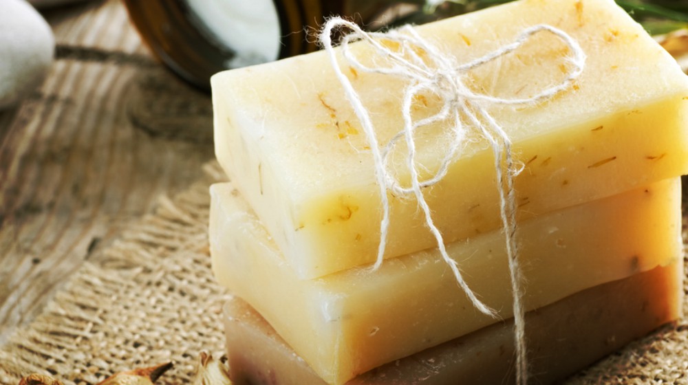 handmade soap, used cooking oil