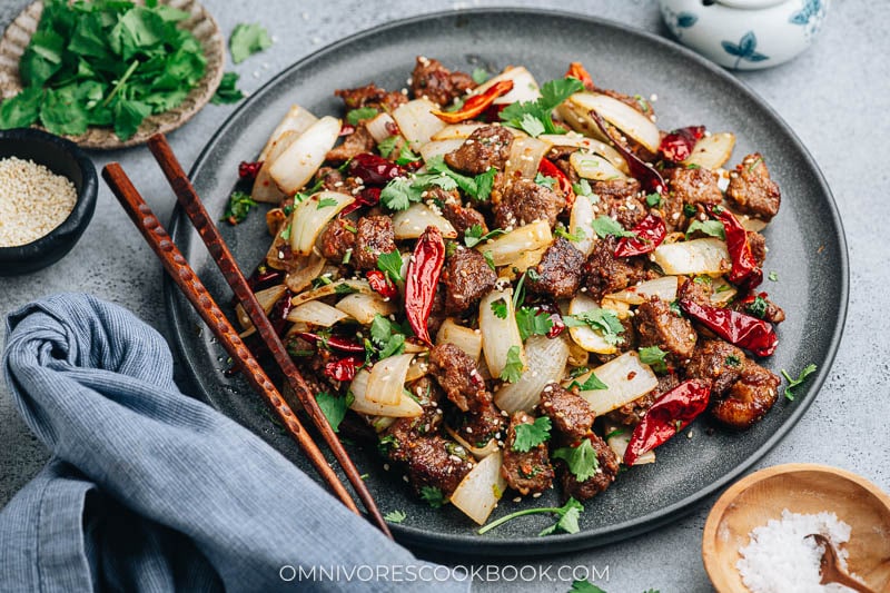 Cumin lamb Stir Fry is one of the best Chinese muslim foods