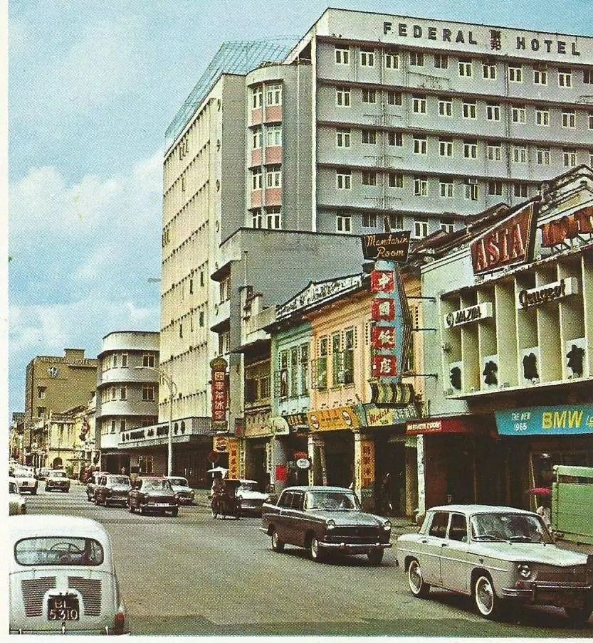 federal hotel Kuala Lumpur looks stunning in a colorised photo