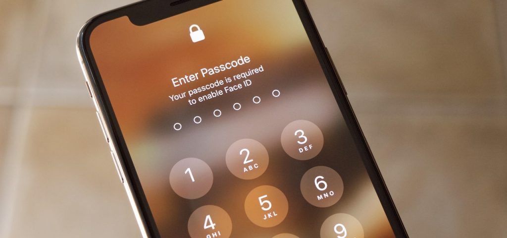 passcode on an iPhone