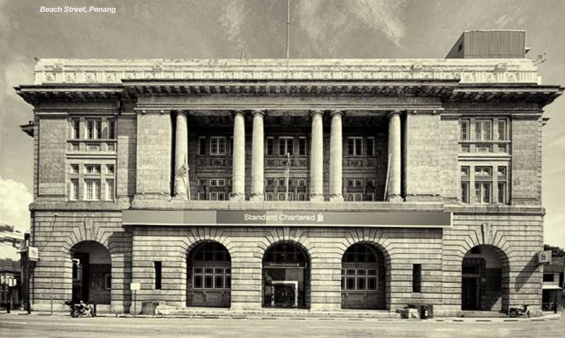 standard chartered as one the first banks and oldest buildings in Malaysia