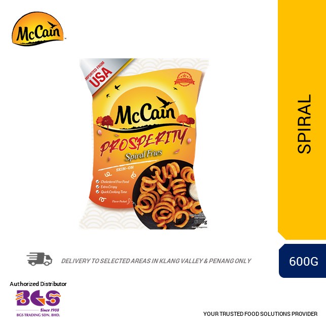 McCain prosperity spiral fries- fast food dupes in Malaysia