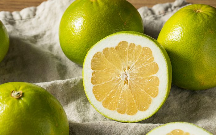 Raw Green Organic Golden Pomelo Ready to Eat