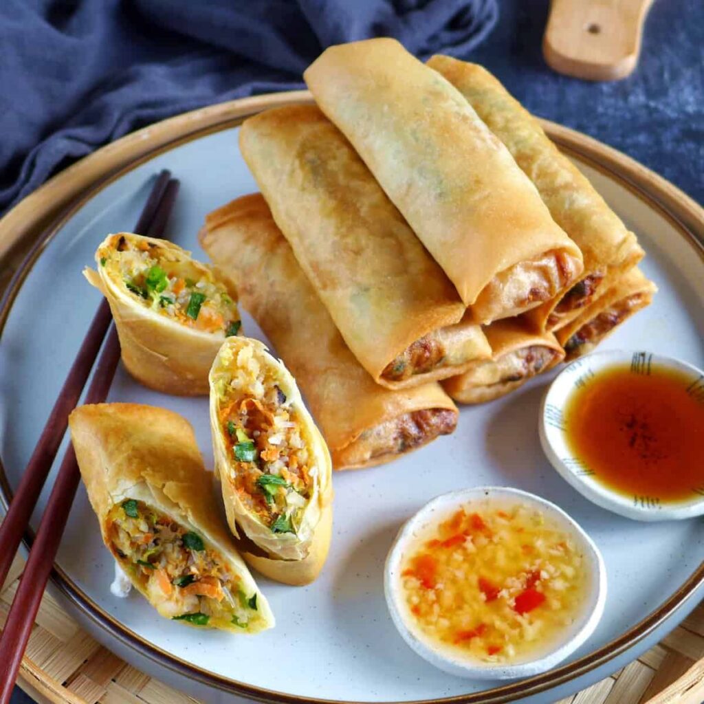 spring rolls - Chinese new year traditional foods