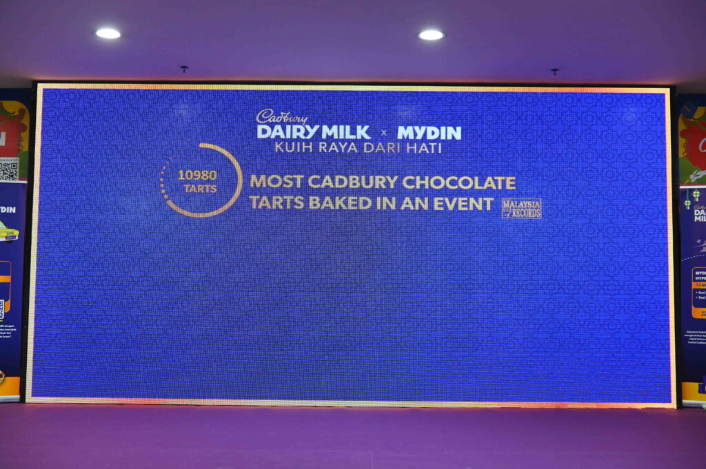 Cadbury Dairy Milk x MYDIN -total number of Cadbury Chocolate Tarts Baked at the baking event after 2pm Session