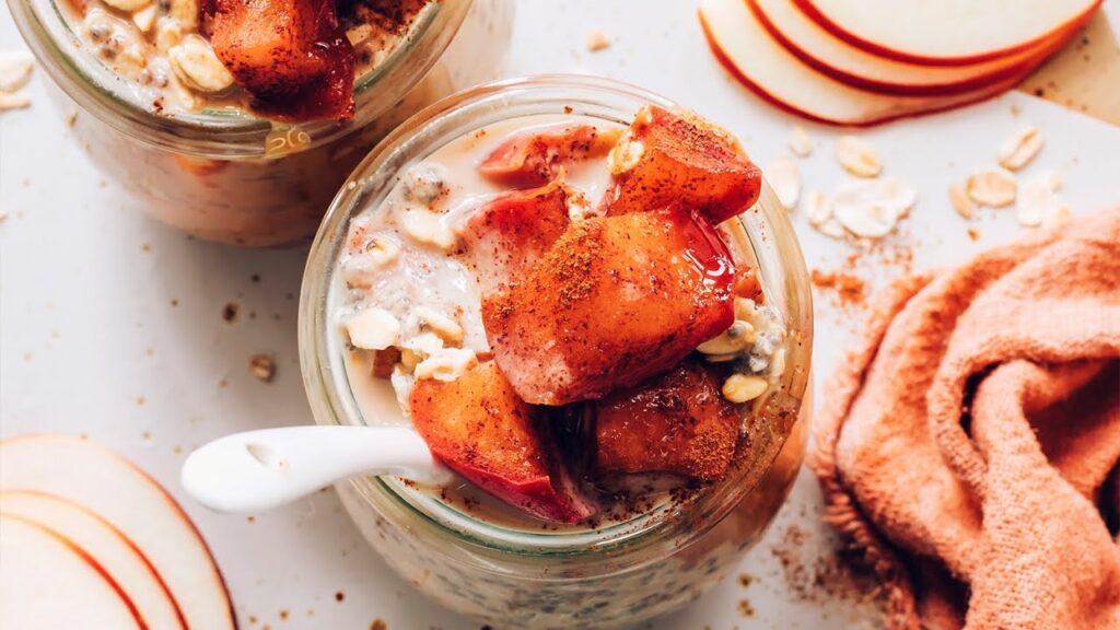 Apple Pie Overnight Oats - sahur menu