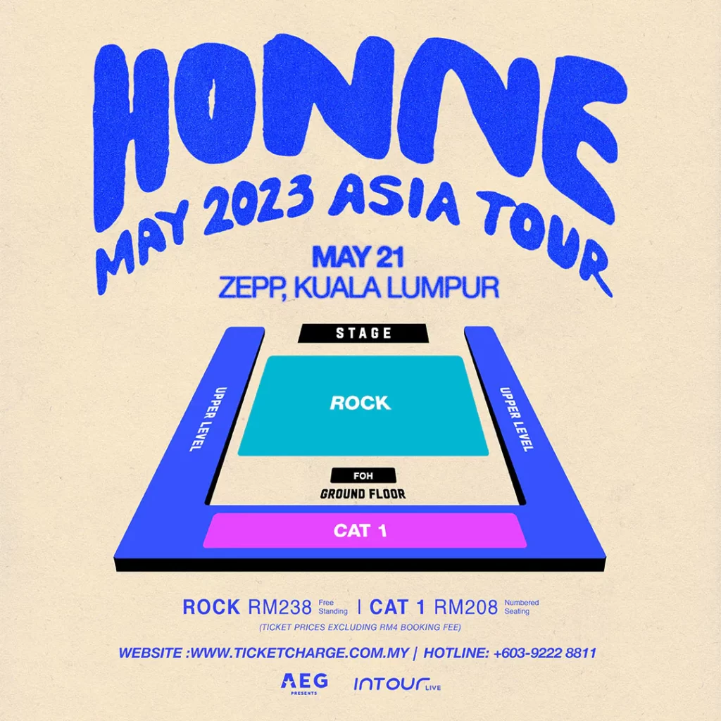 malaysia concert 2023- HONNE: Asia Tour 