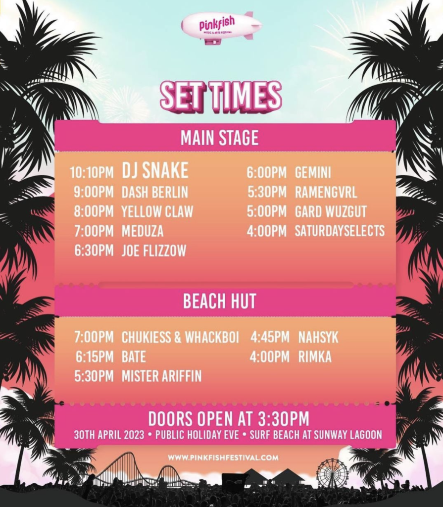 set times pinkfish festival