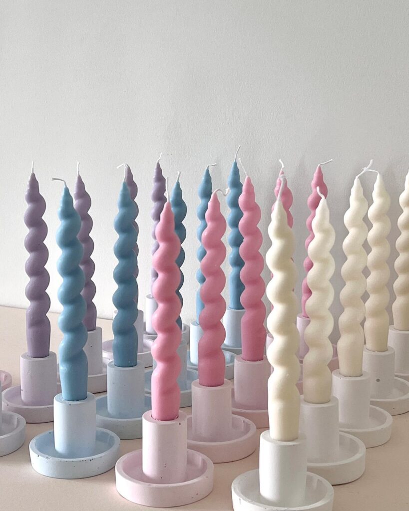 Twisted Pastel Candles by Selfsupplydotcom
