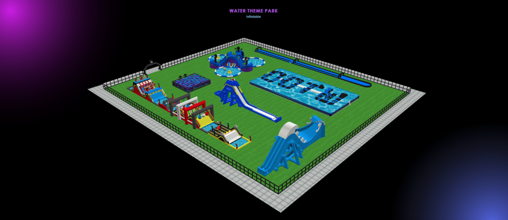 Layout for the water theme park at out of the world festival 2023