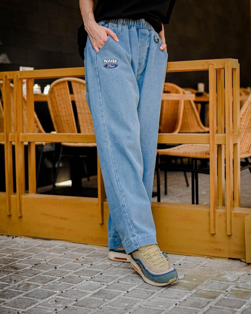 Blue Denim Baggy Pants by Naise KL