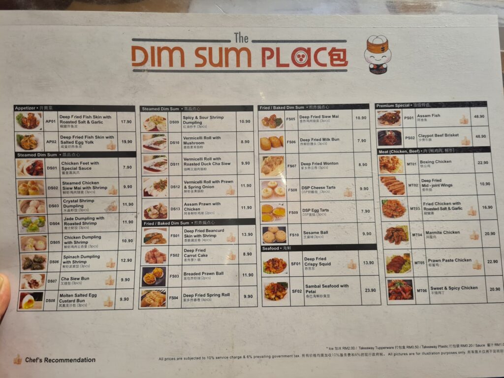 halal dim sum kl- The Dim Sum Place menu 