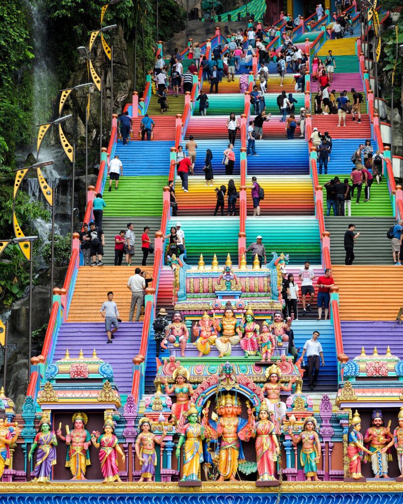 Best Caves In Malaysia: Batu Caves' Iconic Rainbow Steps in Selangor