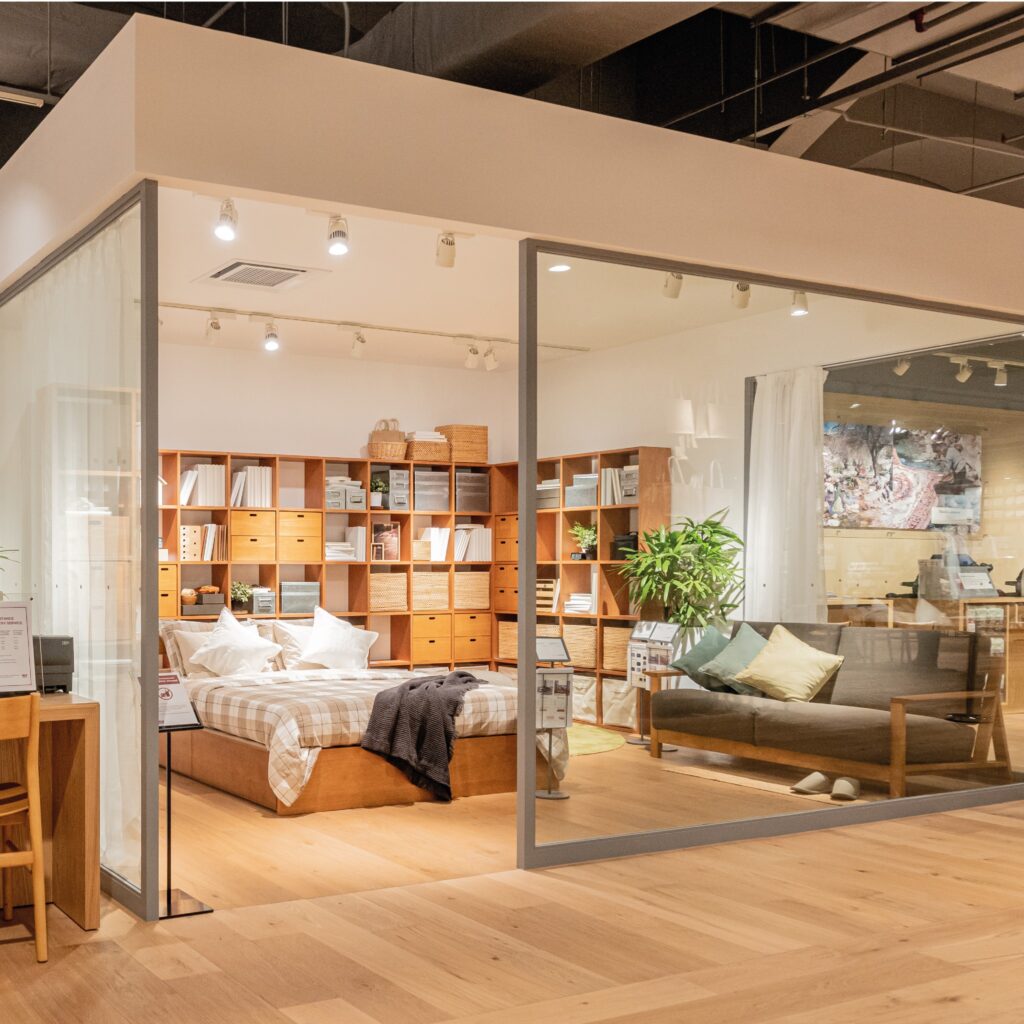 furniture showcase at MUJI