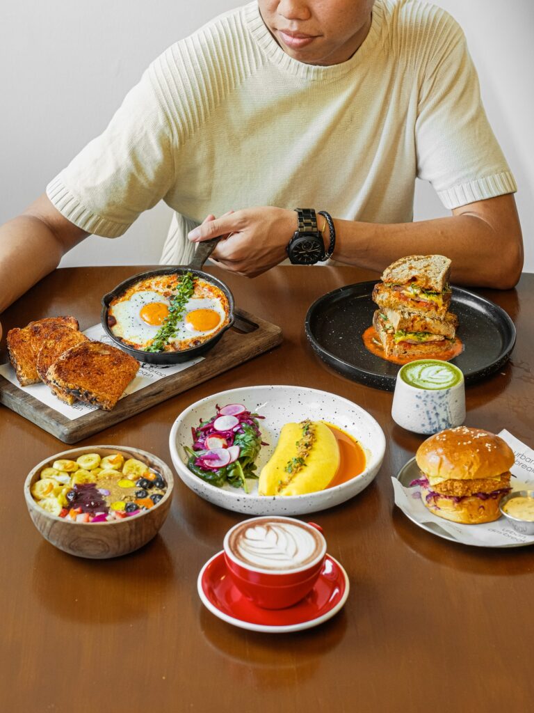 western meals and coffee served at urban daybreak