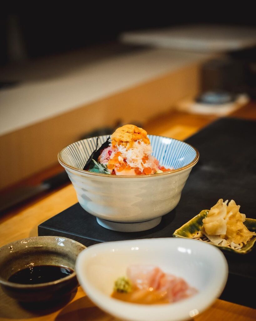 curated omakasae dishes in sushi hara, kuala lumpur