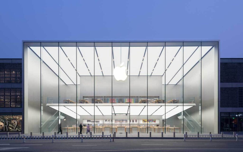 exterior of apple store