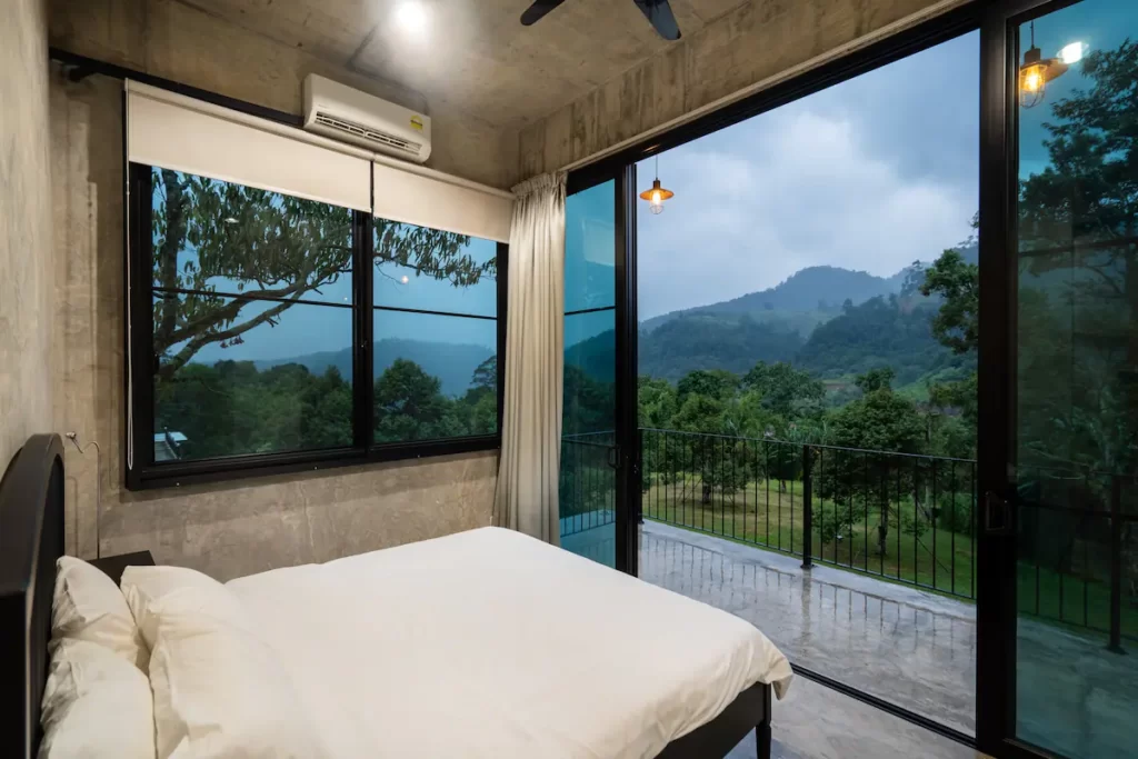 bedroom with a view at brickhouse bukit tinggi