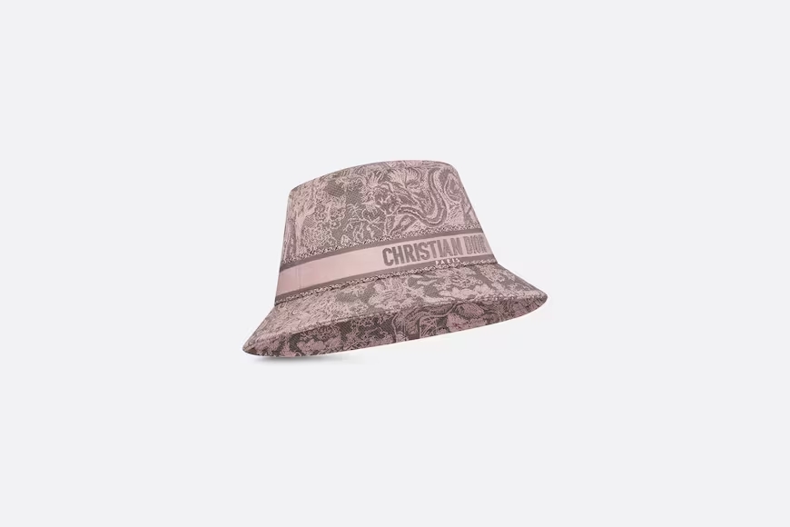 D-Bobby Toile De Jouy Reverse Small Brim Bucket Hat: dioriviera pop-up