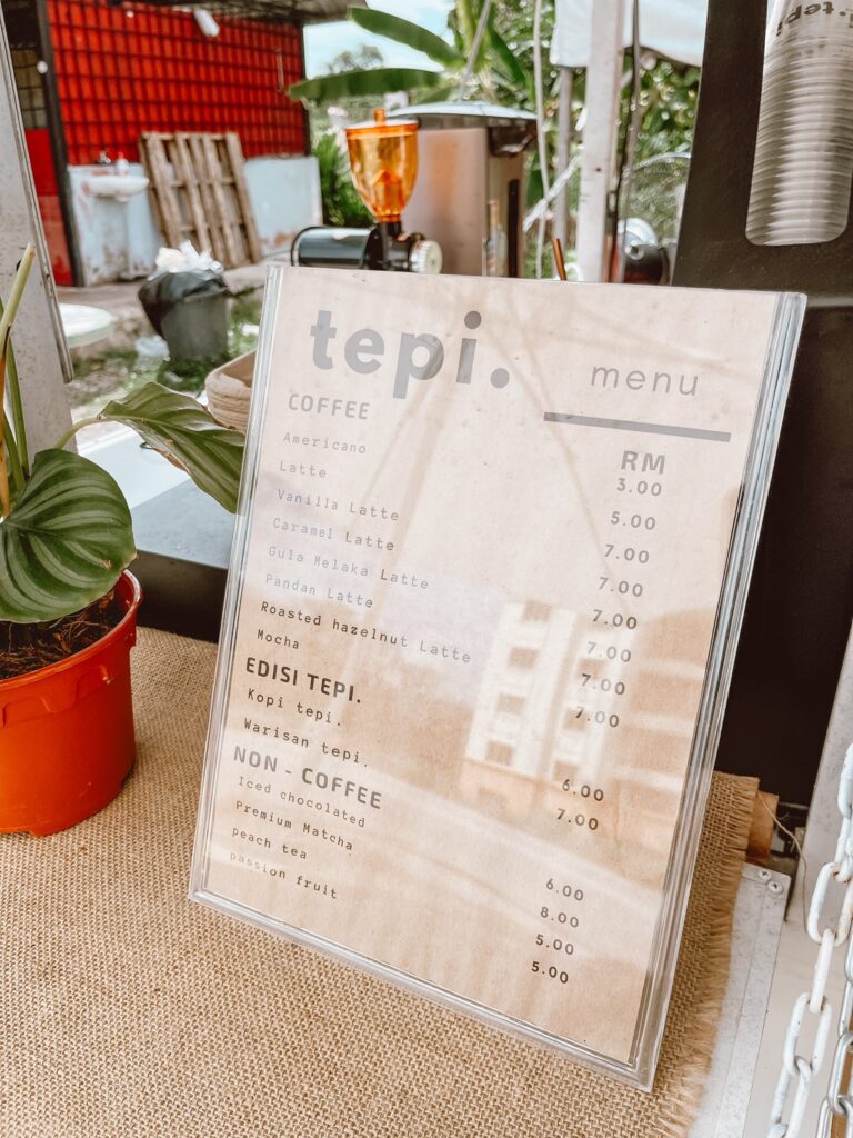 Tepi Coffee Menu