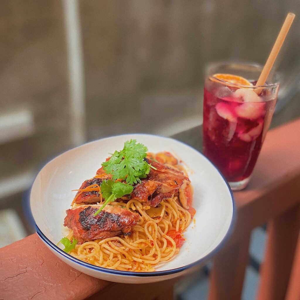 merchant's lane char siew chicken pasta