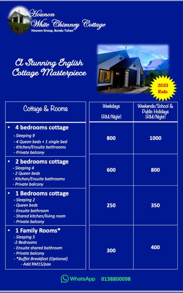 Homestay at Kundasang: Hounon Ridge 2023 rate