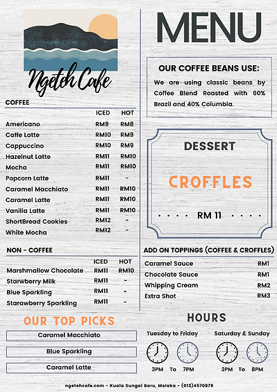 Ngeteh Cafe Menu